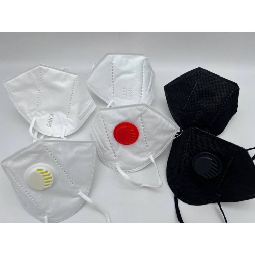 Респираторы KN95 чёрные с клапаном во Владивостоке